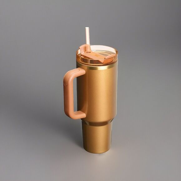 🔥STANLEY SPARKLE COPPER TINSEL QUENCHER H2.0 FLOWSTATE TUMBLER 40 OZ LIMITED🔥 - Picture 2 of 4